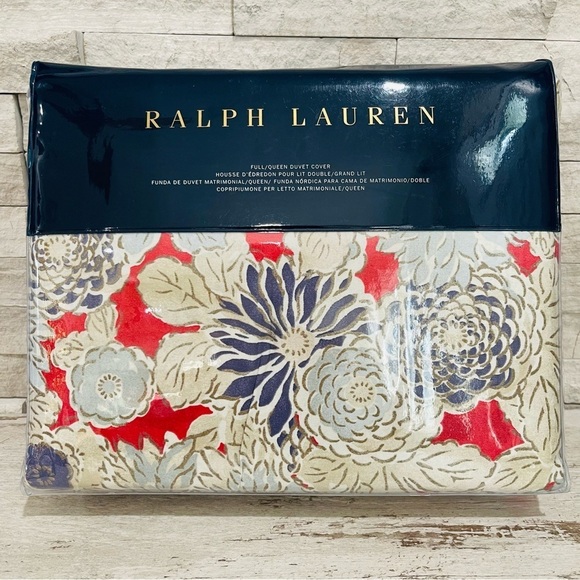 Ralph Lauren NWT Full/Queen Remy Floral 100% Cotton Duvet Cover 92”x96” $355 - Picture 2 of 12